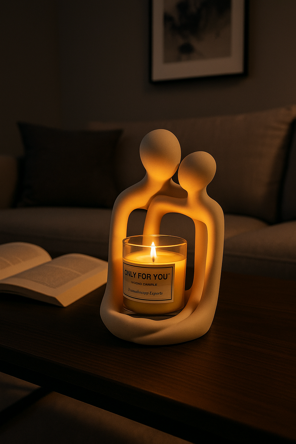 Heartwarming Loving Couple Resin Statue
