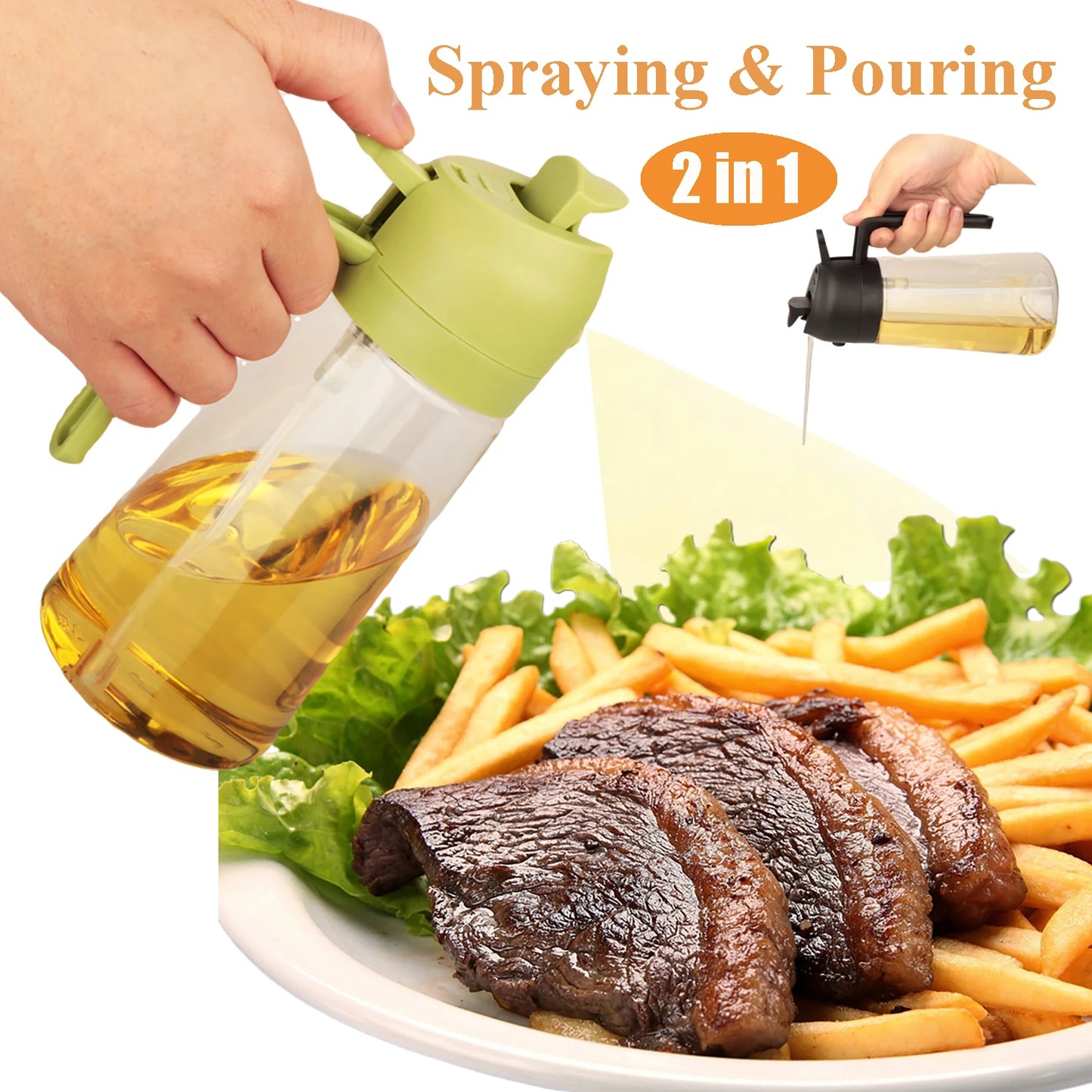 2-in-1 Oil Dispenser and Sprayer - 16oz