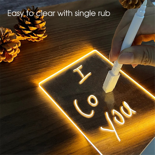 Transparent Luminous LED Night Lights USB Luminous Acrylic Night Light