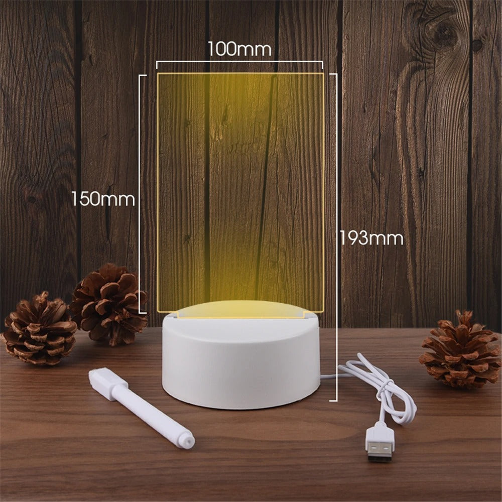 Transparent Luminous LED Night Lights USB Luminous Acrylic Night Light